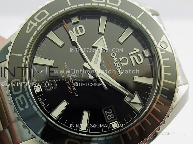 Planet Ocean 39.5mm Black Ceramic Bezel SS V4 VSF 1:1 Best Edition Black Dial On SS Bracelet Super Clone Asian 8800