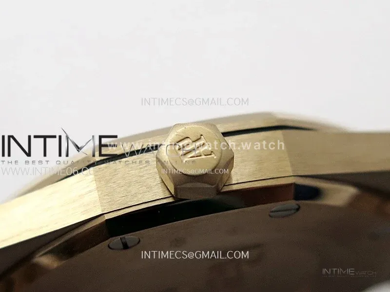 Lady Royal Oak 33mm 67651 Diamonds Bezel RG ZF 1:1 Best Edition Brown Textured Dial on RG Bracelet RONDA Quartz
