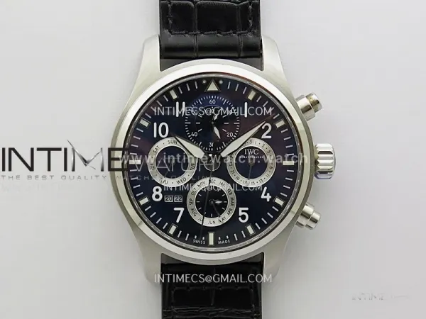 Pilot IW3922 SS V9F Best Edition Blue Dial Black Leather Strap A89630