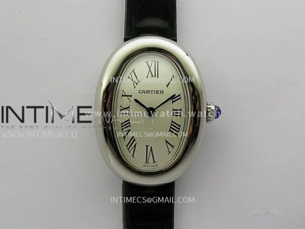 Baignoire Watch SS AF 1:1 Best Edition Silver Dial On Black Croco Strap RONDA Quartz