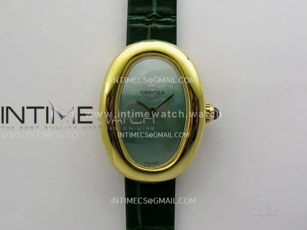 Baignoire Watch YG AF 1:1 Best Edition Green MOP Dial On Green Croco Strap RONDA Quartz