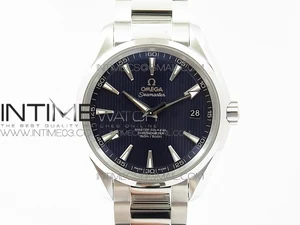 Aqua Terra 150M SS VSF 1:1 Best Edition Blue Textured Dial on SS Bracelet A8500 Super Clone