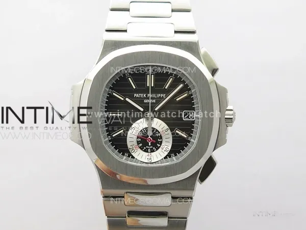 Nautilus 5980 Black Dial in Steel