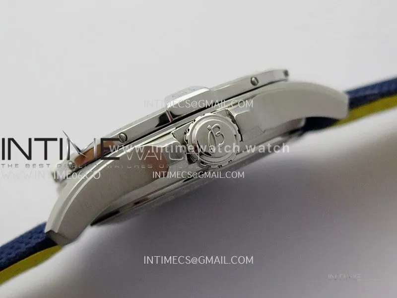Avenger Chronometer 42mm Anniversary Edition SS BLSF 1:1 Best Version Blue Dial On Blue Nylon Strap A2824