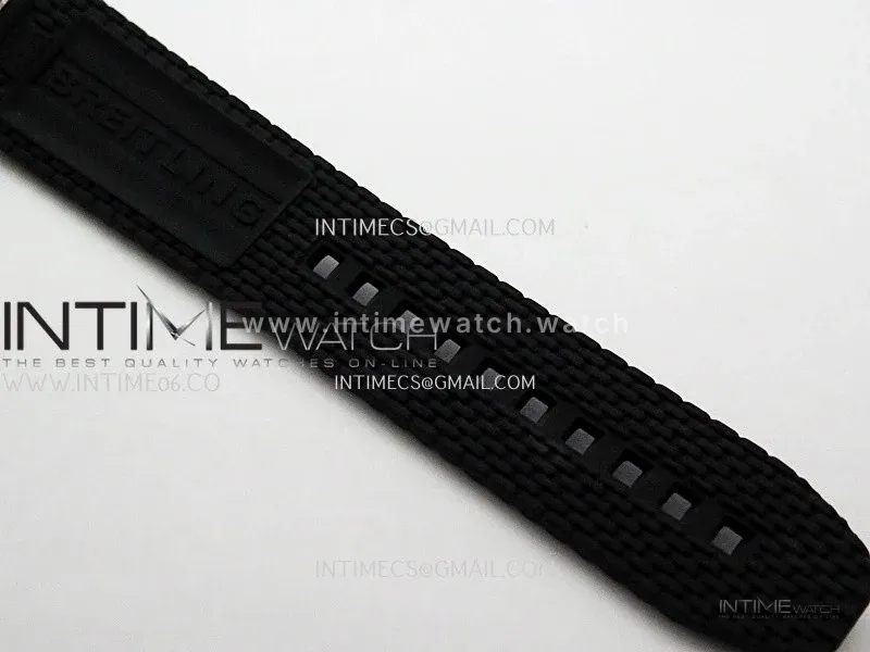 SuperOcean 42mm AB2010 SS/RG GF 1:1 Best Edition Black Dial Black Ceramic Bezel On Black Rubber strap A2824