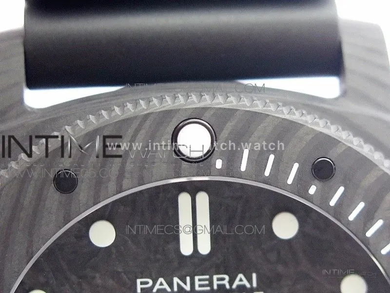 PAM979 Carbotech VSF 1:1 Best Edition Carbon Dial on Rubber Strap P.9010 Clone (Free Leather Strap)