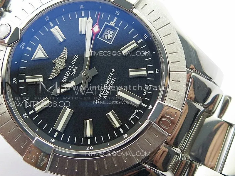 Avenger Automatic 43mm SS B50 Best Edition Black Dial on SS Bracelet A2824