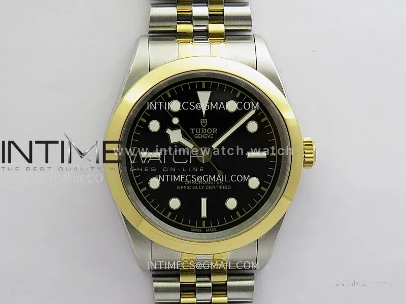 Black Bay 41mm SS/YG HTF 1:1 Best Edition Black Dial On SS/YG Jubilee Bracelet Asian 5601