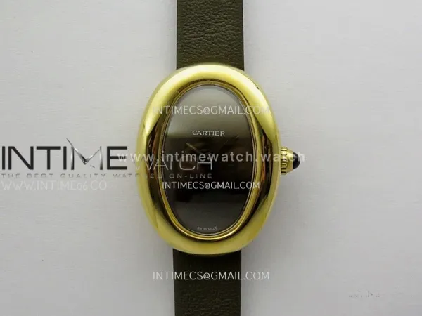 Baignoire Watch YG AF 1:1 Best Edition Brown Dial On Brown Croco Strap RONDA Quartz