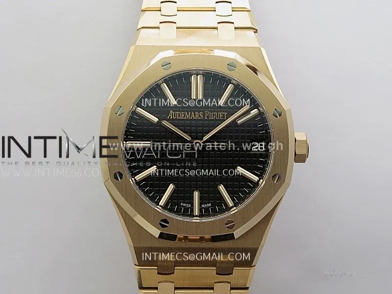 Royal Oak 15510 Gain Weight RG DDF 1:1 Best Edition Black Dial On RG Bracelet Super Clone DD4302