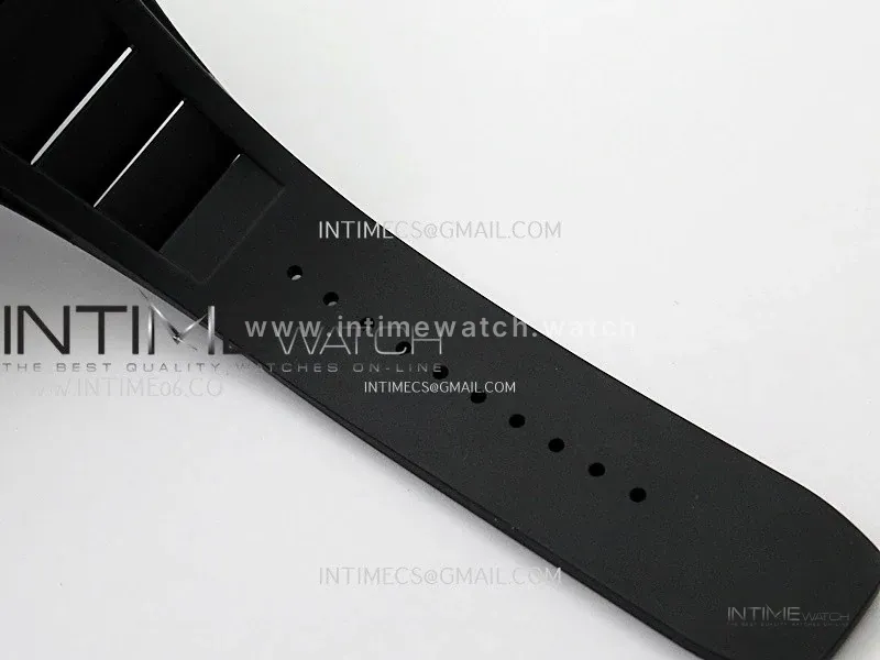 RM035-02 Black Ceramic SONIC Best Edition Skeleton Dial on Black Rubber Strap Clone RMUL1