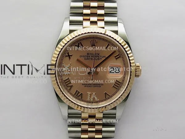DateJust 126233 36mm 904L SS/RG ONE Factory 1:1 Best Edition RG Dial Roman Diamond Marker On Jubilee Bracelet DD3235