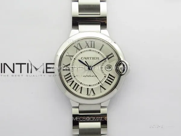 Ballon Bleu 42mm SS 3KF 1:1 Best Edition White Texture Dial on SS Bracelet A2824