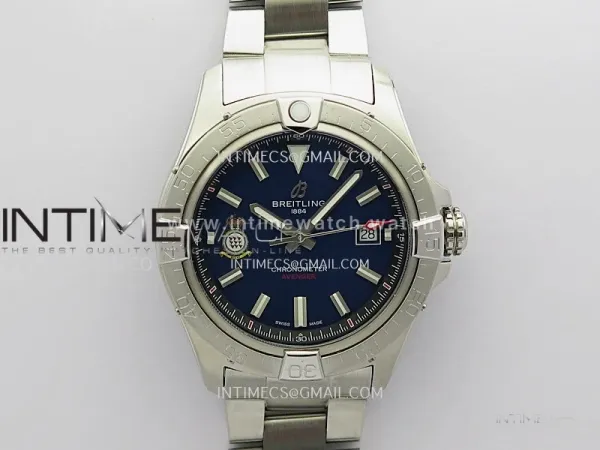 Avenger Chronometer 42mm Anniversary Edition SS BLSF 1:1 Best Version Blue Dial On SS Bracelet A2824