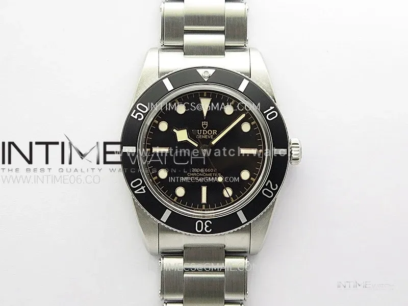 Heritage Black Bay M79000N 37mm SS ZF 1:1 Best Edition Black Dial Black Bezel on SS Bracelet A2824