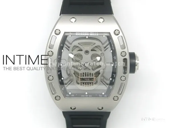 RICHARD MILLE SS Silver Dial A23J on Black Rubber Strap