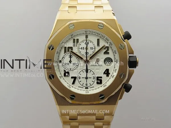 Royal Oak Offshore 42mm RG TKF Best Edition White Dial on RG Bracelet A7750