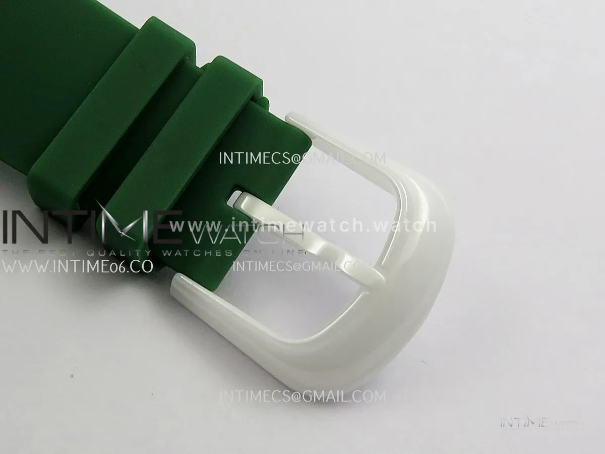 Crazy Hours Real Jumping Hour Green PVD ABF Green Dial On Green Rubber Strap A23J