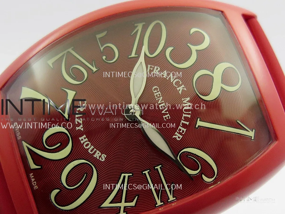 Crazy Hours Real Jumping Hour Red PVD ABF Red Dial On Red Rubber Strap A23J