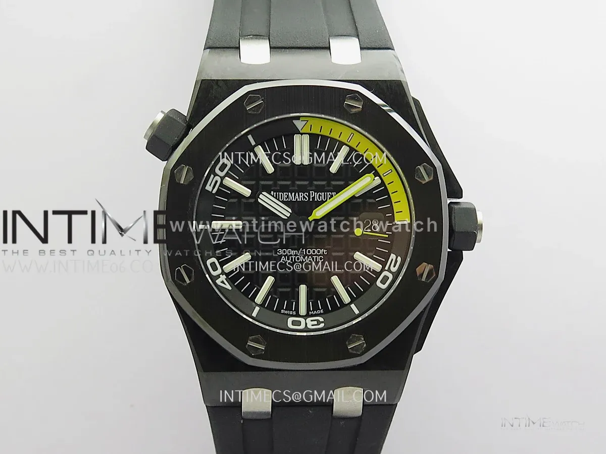 Royal Oak Offshore Diver 15706 Forged Carbon JF 1:1 Best Edition On Super Clone 3120