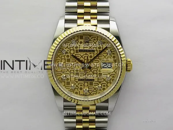 DateJust 126233 36mm 904L SS/YG ONE Factory 1:1 Best Edition Gold Jubilee Dial Diamond Marker On Jubilee Bracelet DD3235