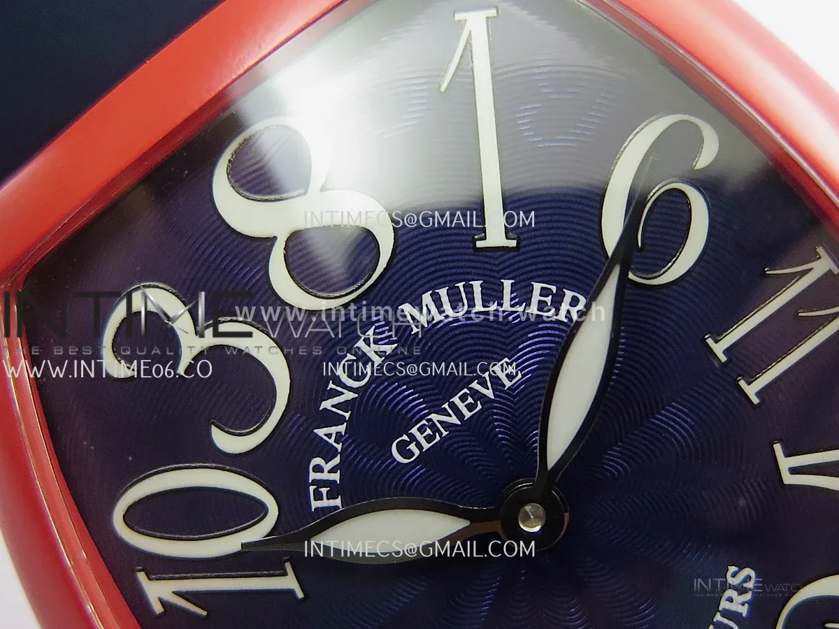 Crazy Hours Real Jumping Hour Red PVD ABF Blue Dial On Blue Rubber Strap A23J