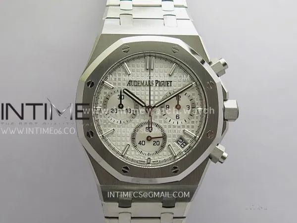 Royal Oak Chrono 26240 SS V2 ZF 1:1 Best Edition Silver Dial On SS Bracelet SA4401 Super Clone (Free Sprung)