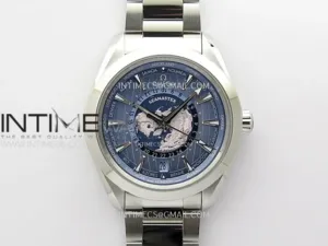 Aqua Terra 150M 43mm Worldtimer 24 VSF 1:1 Best Edition Summer Blue Dial on SS Bracelet A8938 Super Clone
